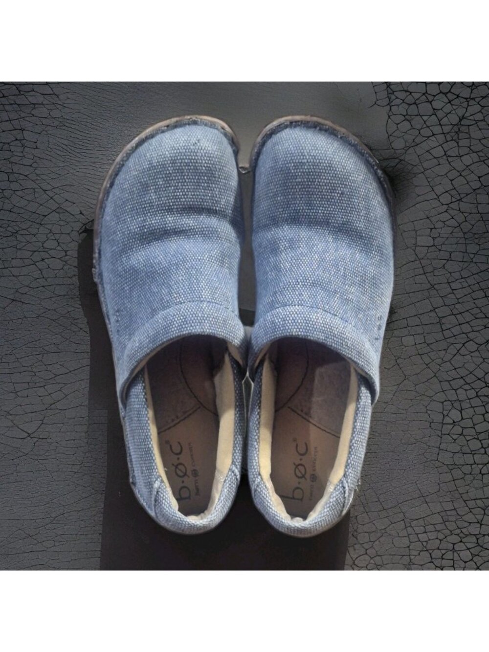 Born BOC Denim Clog Mules Slip-ons Shoes Women's Size 7.5 - Picture 4 of 7